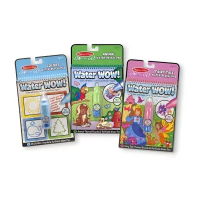 Melissa & Doug Water Wow! Bundle - Colors & Shapes; Fairy Tales And Animals 3-pc. Activity Book