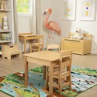 Melissa & Doug Wooden Chair Pair - Natural Play Kitchen
