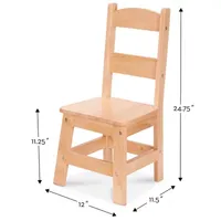 Melissa & Doug Wooden Chair Pair - Natural Play Kitchen