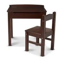 Melissa & Doug Wooden Lift-Top Kids Desk & Chair(Espresso)