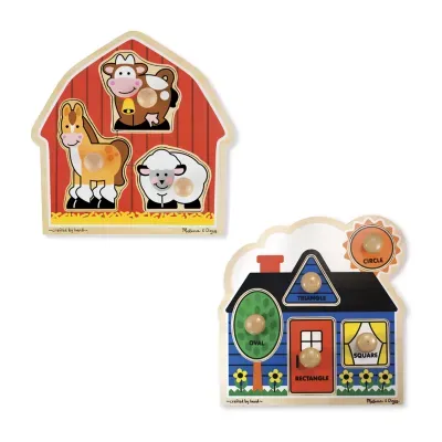 Melissa & Doug Jumbo Knob Puzzle Bundle Puzzle