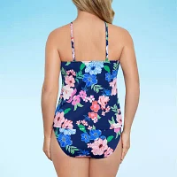 Liz Claiborne Floral Tankini Swimsuit Top