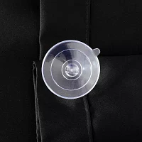 Sun Zero Lights Out Solid Portable Suction Cup 100% Blackout Single Curtain Panel