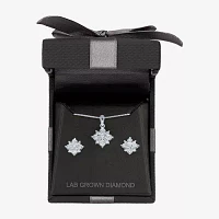 Diamond Blossom (G-H / Si2-I1) 1/5 CT. Lab Grown White Diamond Sterling Silver 2-pc. Jewelry Set