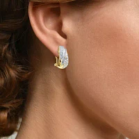 Whale Tail (G-H / Si2-I1) 1 CT. T.W. Lab Grown White Diamond 10K Gold Hoop Earrings