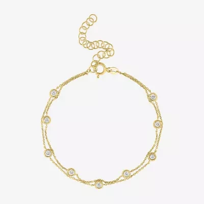 Diamond Addiction (G-H / Si2-I1) 10K Gold 8 Inch Cable Chain Bracelet