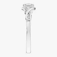 (G-H / Si1-Si2) Womens 1/3 CT. T.W. Lab Grown White Diamond Sterling Silver Side Stone 3-Stone Promise Ring