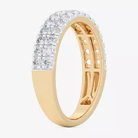 (G-H / Vs1-Vs2) 4MM 3/4 CT. T.W. Lab Grown White Diamond 10K Gold Anniversary Band