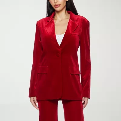 Premier Amour Velvet Womens Regular Fit Blazer