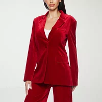 Premier Amour Velvet Womens Regular Fit Blazer