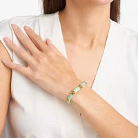 14K Gold Over Silver 7.5 Inch Solid Link Bracelet