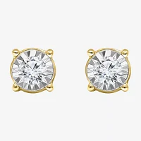 Tru Miracle 1 CT. T.W. Natural White Diamond 14K Gold 6.2mm Round Stud Earrings