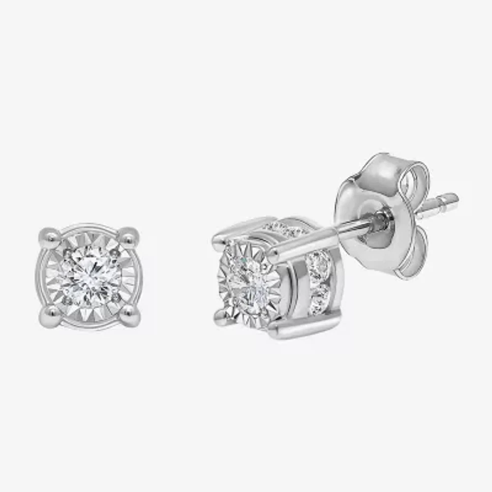 Tru Miracle 1/2 CT. T.W. Lab-Grown White Diamond 10K Gold 5.8mm Stud Earrings