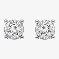 Tru Miracle 1 1/2 CT. T.W. Lab Grown White Diamond 10K Gold 6.7mm Round Stud Earrings