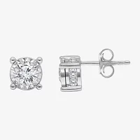 Tru Miracle 1 1/2 CT. T.W. Lab Grown White Diamond 10K Gold 6.7mm Round Stud Earrings