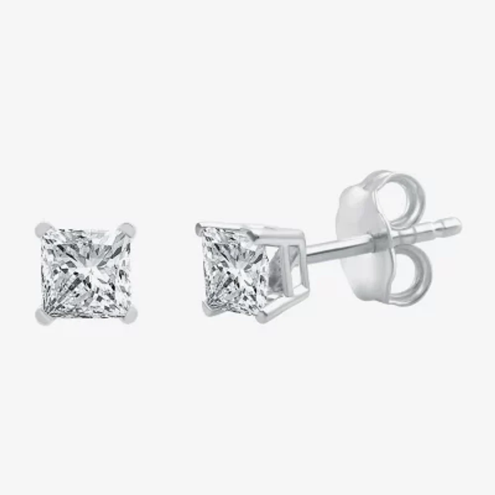 Ever Star 3/4 CT. T.W. Lab-Grown (G/ Si1-Si2) Diamond Princess-cut Stud Earrings 10K or 14K Gold