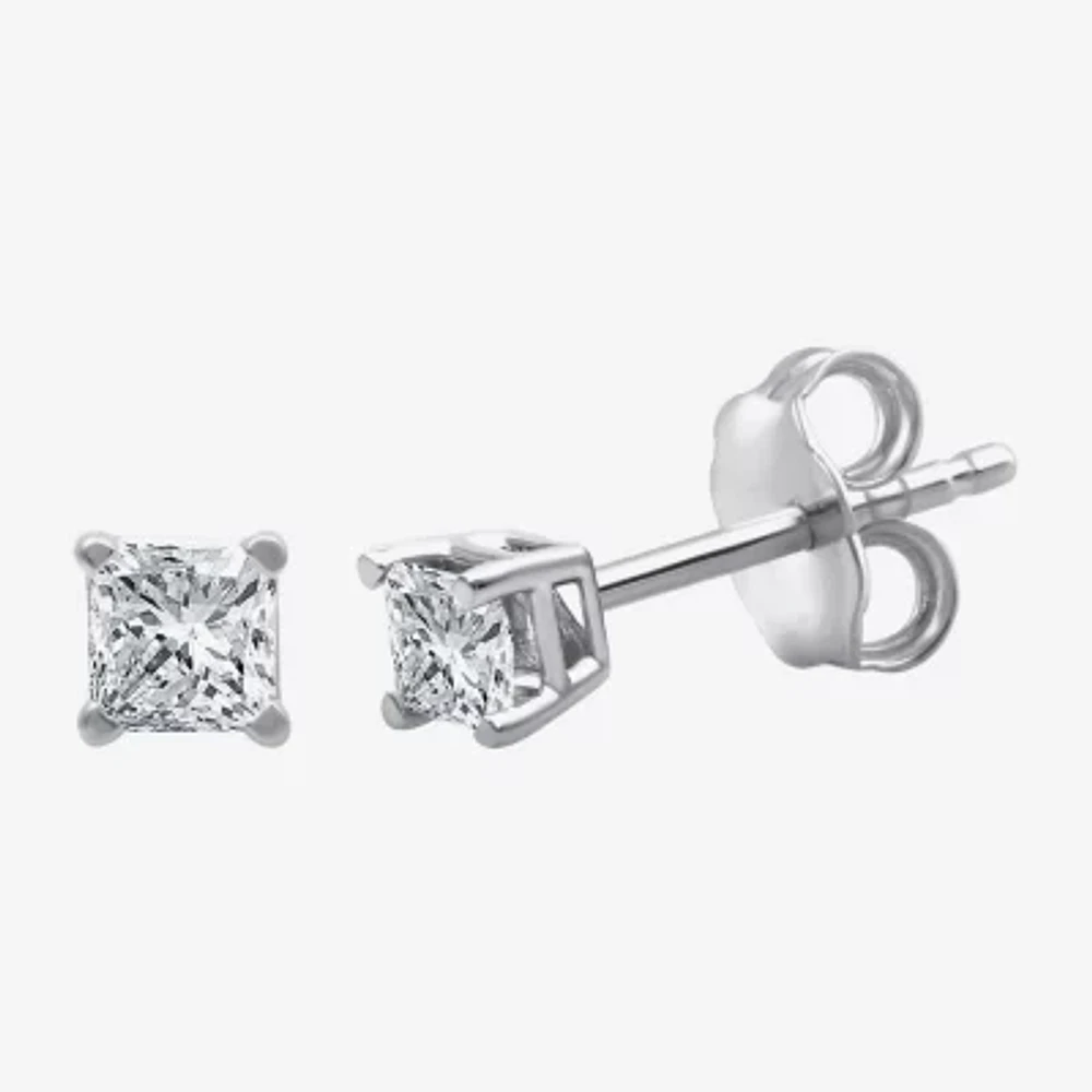 8 CT. T.W. Lab-Grown (G / Si1-Si2) Diamond Princess-cut Stud Earrings 10K or 14K Gold