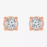 TruMiracle 1/2 CT. T.W. Natural Diamond 10K Gold Twist Stud Earrings