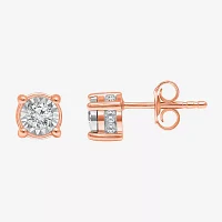 TruMiracle 1/2 CT. T.W. Natural Diamond 10K Gold Twist Stud Earrings