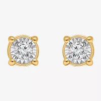 Tru Miracle 1/2 CT. T.W. Lab-Grown White Diamond 10K Gold 5.8mm Stud Earrings