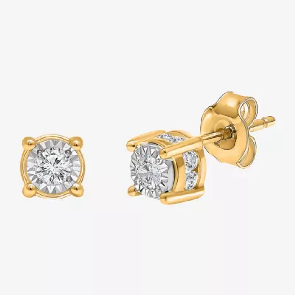 Tru Miracle 1/2 CT. T.W. Lab-Grown White Diamond 10K Gold 5.8mm Stud Earrings