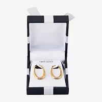 Womens 14K Gold 15.8mm Round Hoop Earrings