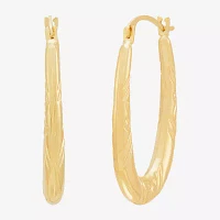 Womens 14K Gold 15.8mm Round Hoop Earrings