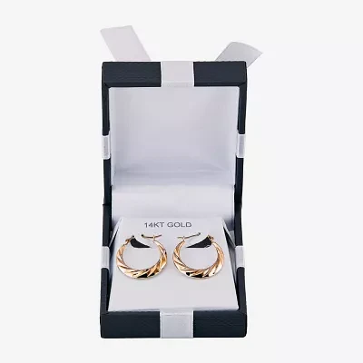 14K Gold 20.1mm Round Hoop Earrings