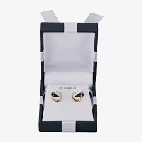 14K Gold 10.7mm Round Hoop Earrings