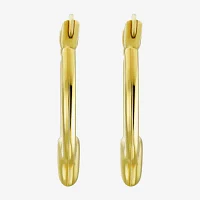 10K Gold 16mm Heart Hoop Earrings