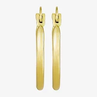 10K Gold 22mm Round Hoop Earrings