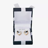 14K Gold 16.5mm Heart Hoop Earrings