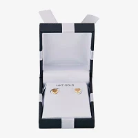 14K Gold 7mm Heart Stud Earrings