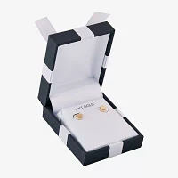 14K Gold 7mm Heart Stud Earrings
