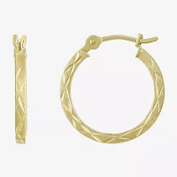 14K Gold 15mm Hoop Earrings