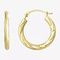 14K Gold 18mm Hoop Earrings