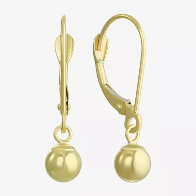 14K Gold Ball Drop Earrings