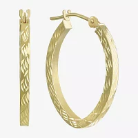 Diamond-Cut 14K Gold 18mm Hoop Earrings  