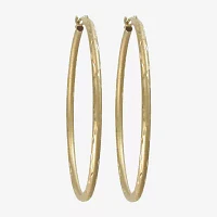 Womens 14K Gold 37mm Hoop Earrings