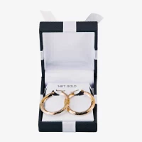 14K Gold Star-Cut Hoop Earrings