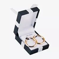 14K Gold Star-Cut Hoop Earrings