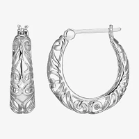 Sterling Silver 20.8mm Hoop Earrings