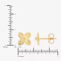 14K Gold 6mm Flower Stud Earrings