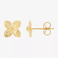 14K Gold 6mm Flower Stud Earrings