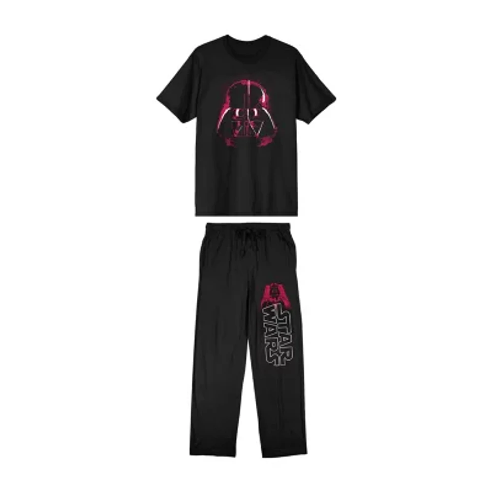 Star Wars Mens Crew Neck Short Sleeve 2-pc. Pant Pajama Set