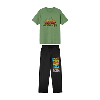 Teenage Mutant Ninja Turtle Mens Crew Neck Short Sleeve 2-pc. Pant Pajama Set