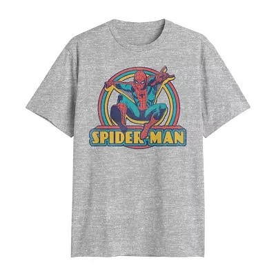 Big and Tall Mens Crew Neck Short Sleeve Regular Fit Spiderman Graphic T-Shirt