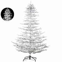 Northlight Led Flocked Garden 6 1/2 Foot Pre-Lit Christmas Tree