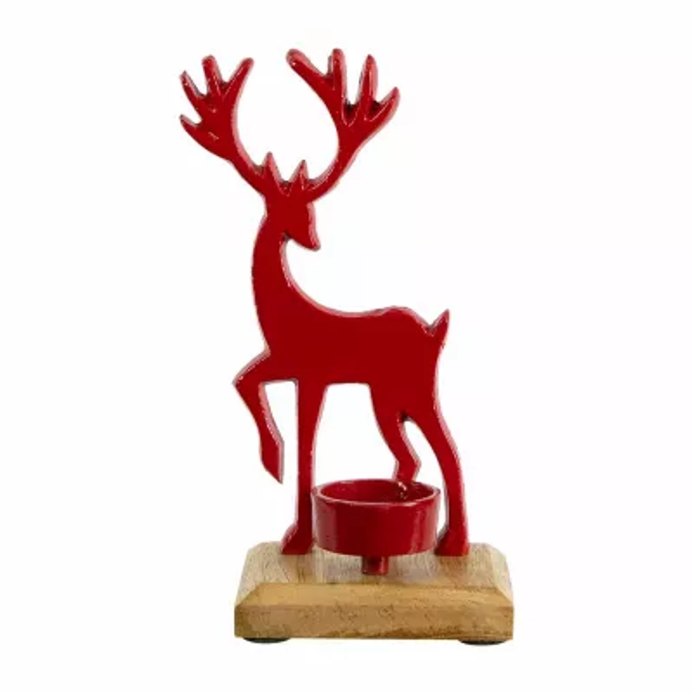 Northlight Reindeer Metal Tealight Candle Holder