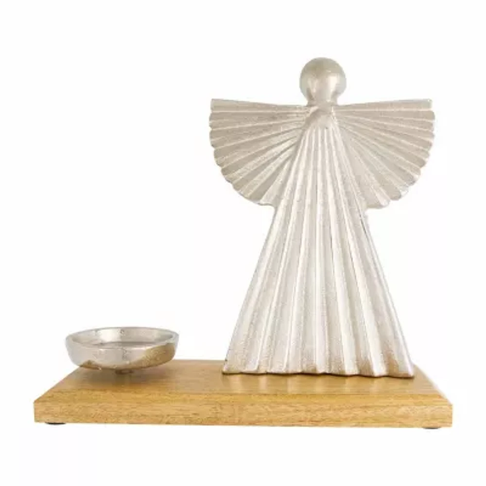 Northlight 10" Angel Metal Candle Holder